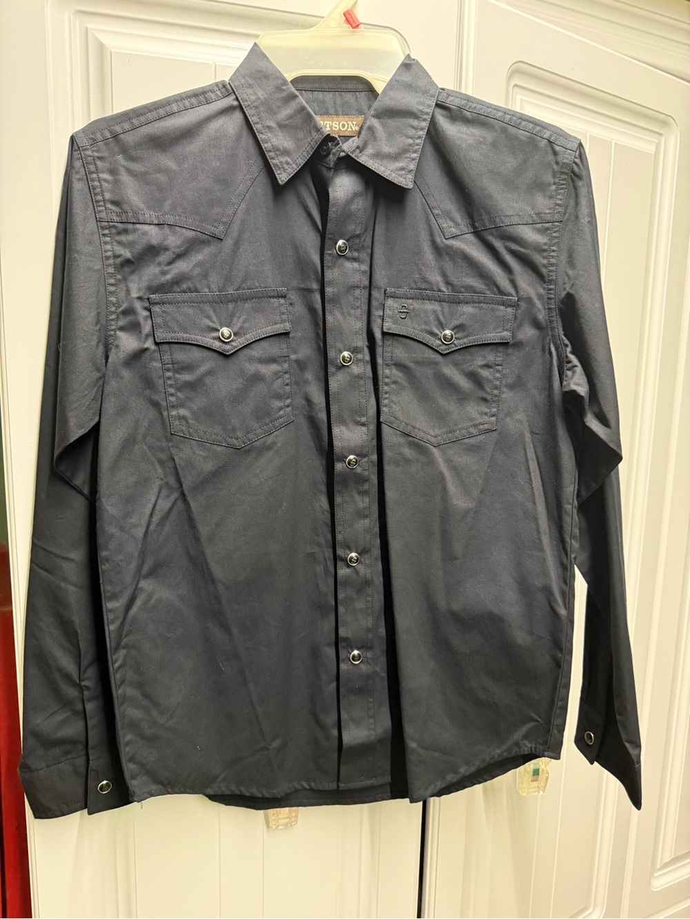 Stetson Men's Long-Sleeve Button-Down Shirt - Charcoal Gray
